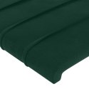ZAGŁÓWEK DO ŁÓŻKA Z LED CIEMNOZIELONY 83X16X118/128CM AKSAMIT