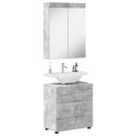 ZESTAW MEBLI ŁAZIENKOWYCH TULUM 2 PCS BETONOWY SZARY
