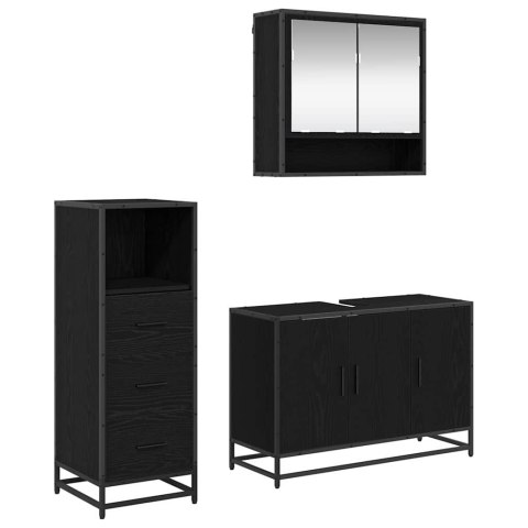 VidaXL Zestaw mebli łazienkowych z szufladą z półką 2 pcs Stare drewno