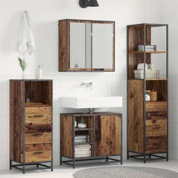 VidaXL Zestaw mebli łazienkowych z szufladą z półką 4 pcs Stare drewno