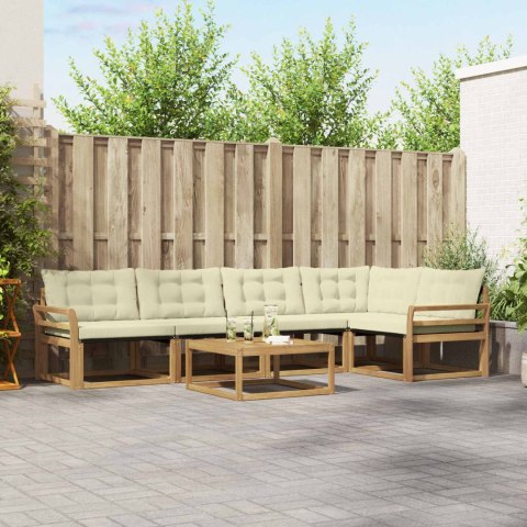 ZESTAW SOF NA ZEWNĄTRZ 6 PCS BIAŁY I KREMOWY 79X79X37CM