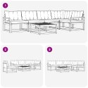 ZESTAW SOF NA ZEWNĄTRZ 6 PCS BIAŁY I KREMOWY 79X79X37CM