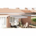 MARKIZA OGRODOWA TARASOWA RĘCZNA 300X250CM JASNOSZARA ODPORNA NA PROMIENIE UV