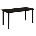 VidaXL 5-cz. zestaw mebli ogrodowych, rattan PVC, czarny
