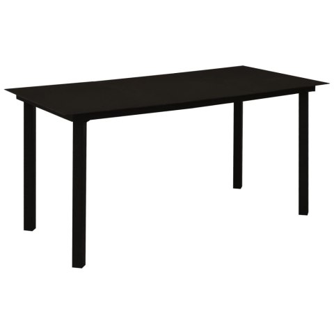 VidaXL 5-cz. zestaw mebli ogrodowych, rattan PVC, czarny