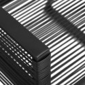 VidaXL 5-cz. zestaw mebli ogrodowych, rattan PVC, czarny