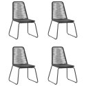 5-CZĘŚCIOWY ZESTAW MEBLI OGRODOWYCH RATTAN PVC CZARNO-BRĄZOWY
