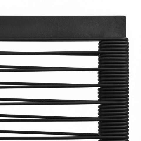 7-CZ. ZESTAW MEBLI OGRODOWYCH RATTAN PVC CZARNY