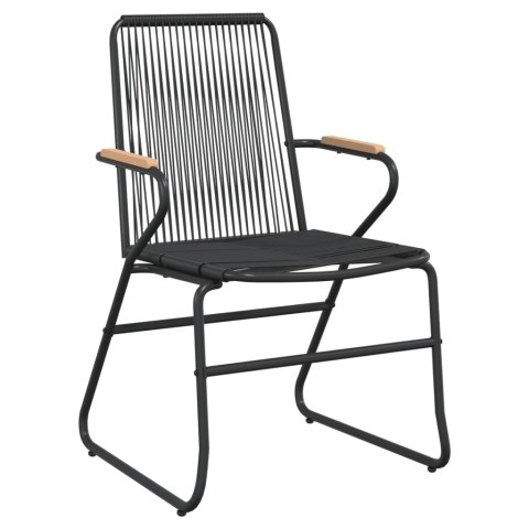 VidaXL 7-częściowy zestaw mebli ogrodowych, czarny, rattan PVC