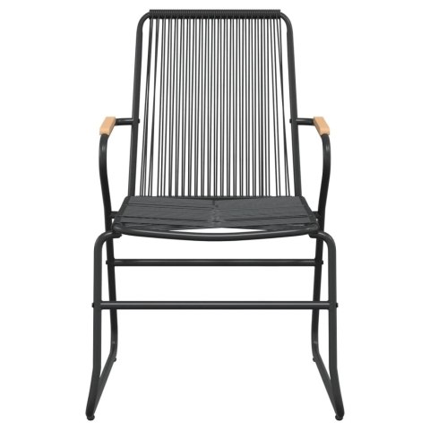 VidaXL 7-częściowy zestaw mebli ogrodowych, czarny, rattan PVC