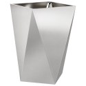DONICA 2 PCS SREBRNY 50X50X75CM STAL NIERDZEWNA