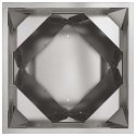 DONICA 2 PCS SREBRNY 50X50X75CM STAL NIERDZEWNA