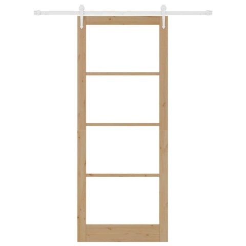 VidaXL Drzwi przesuwne Naturalny 93 x 232 cm