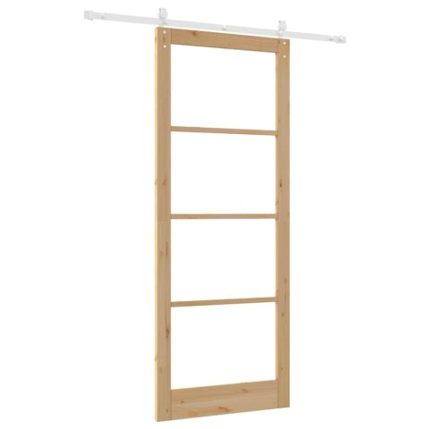 VidaXL Drzwi przesuwne Naturalny 93 x 232 cm