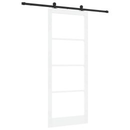VidaXL Drzwi przesuwne ORKDAL Biały i czarny 93 x 232 cm