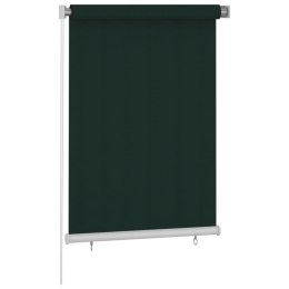 VidaXL Roleta zewnętrzna, 100x140 cm, ciemnozielona, HDPE