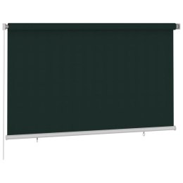 VidaXL Roleta zewnętrzna, 240x140 cm, ciemnozielona, HDPE