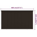 VidaXL Roleta zewnętrzna, 400x230 cm, brązowa, HDPE