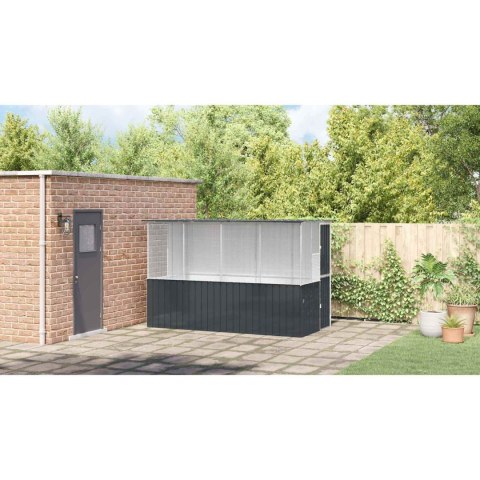 WOLIERA PTASZARNIA KLATKA DLA PTAKÓW 165X318X200 STAL OCYNKOWANA