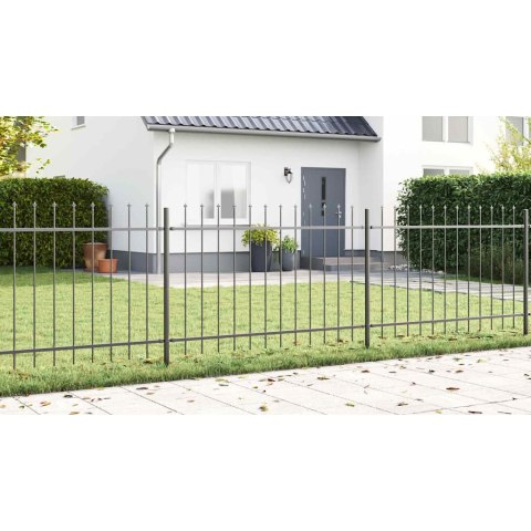 OGRODOWY PŁOT Z SZPICEM SZARY 15,3X1M STAL