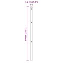 PALISADY 26 SZTUK ZIELONE Ø32MM 80CM STAL OCYNKOWANA