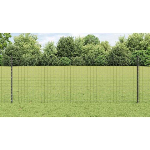SŁUPEK OGRODZENIOWY 44 PCS SZARY 120CM STAL