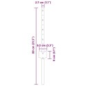 SŁUPKI OGRODZENIOWE 22 PCS SREBRNY 50X 0.4M