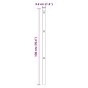 SŁUPKI OGRODZENIOWE 26 SZT. Ø32MM 100CM STAL OCYNKOWANA