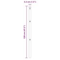 SŁUPKI OGRODZENIOWE 26 SZT. Ø32MM 120CM STAL OCYNKOWANA