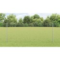 SŁUPKI OGRODZENIOWE 44 PCS SREBRNY STANDARDOWE STAL OCYNKOWANA