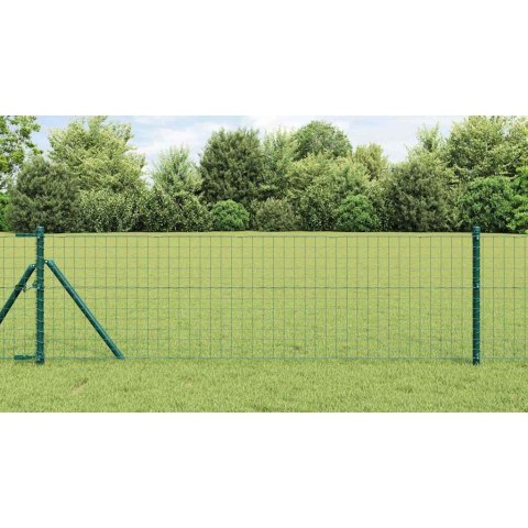 SŁUPKI OGRODZENIOWE 52 SZT. ZIELONY Ø32MM 80CM STAL OCYNKOWANA