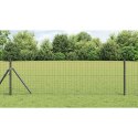 SŁUPY OGRODZENIOWE 26 SZT. SZARE Ø32MM 100CM STAL OCYNKOWANA