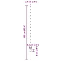 SŁUPY U-CHANNEL 88 SZT. SREBRNE 180CM STALOWE