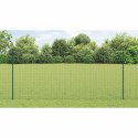 SREBRNE SŁUPKI OGRODZENIOWE 22 PCS ZIELONY 50MX 1,4M. STAL