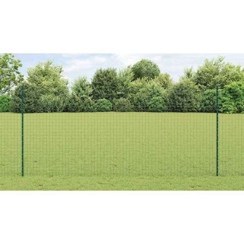 SREBRNE SŁUPKI OGRODZENIOWE 22 PCS ZIELONY 50MX 1,4M. STAL