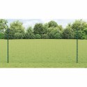 SREBRNE SŁUPKI OGRODZENIOWE 22 PCS ZIELONY DUŻY METAL