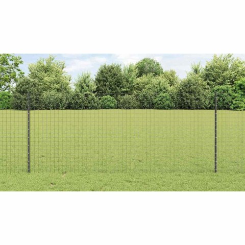 SREBRNE SŁUPKI OGRODZENIOWE 44 PCS SZARY WYSOKOŚĆ 1M. METAL