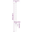 SREBRNE SŁUPKI OGRODZENIOWE 44 PCS SZARY WYSOKOŚĆ 1M. METAL