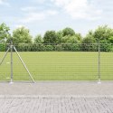 VidaXL Słup ogrodowy z betonową podstawą 26 szt. srebrny