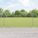 SŁUP OGRODOWY Z BETONOWĄ PODSTAWĄ 26 SZT. SREBRNY