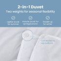 ZESTAW KOŁDER Z PODUSZKĄ 2 SZT BIAŁY MIKROFIBRA