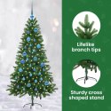 VidaXL Choinka z 150 diodami LED z podstawą Zielony 150 cm PE