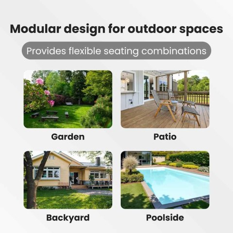 ZESTAW SOF NA OGRÓD 7 PCS CZARNY 283X 143X 71CM ALUMINIUM