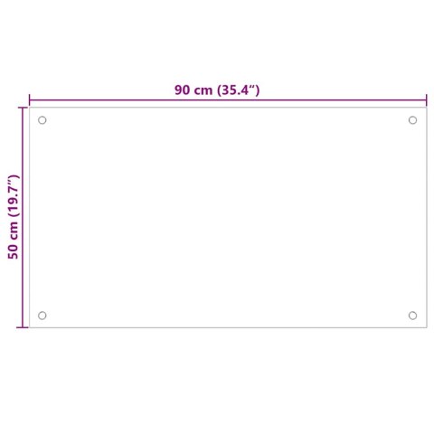 BACKSPLASHE DO KUCHNI 2 PCS CZARNY 90X50CM SZKŁO HARTOWANE