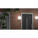 LAMPA ŚCIENNA ZEWNĘTRZNA Z CZUJNIKIEM SREBRNA STAL NIERDZEWNA IP44
