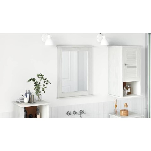 LUSTRO VIGO BIAŁY 55.5X5X70CM LITE DREWNO SOSNOWE