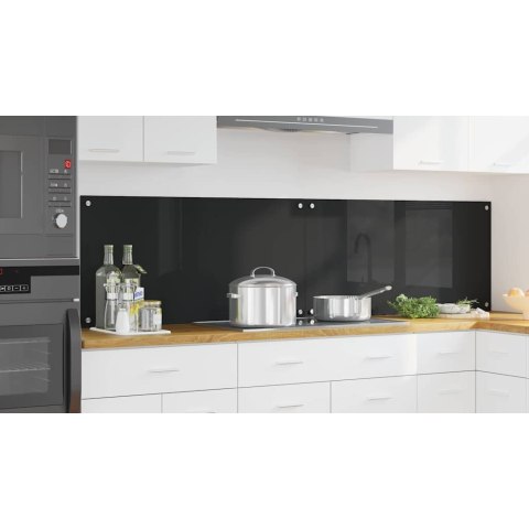 PANEL KUCHENNY ŚCIENNY OCHRONNY 2 SZT CZARNY 100X50 SZKŁO HARTOWANE