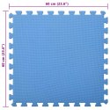 PUZZLE MATS DO ĆWICZEŃ 24 EL. NIEBIESKI 8,64 ㎡ PIANKA EVA