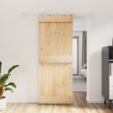 VidaXL Drzwi przesuwne Naturalne i białe 80 x 210 cm