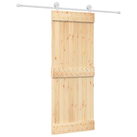 DRZWI PRZESUWNE NATURALNE I BIAŁE 80X210CM